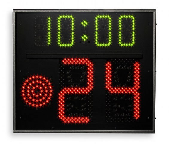 24/14" SINGLE FACE SHOT CLOCKS FIBA WITH CRONO Favero Electronic Design ...